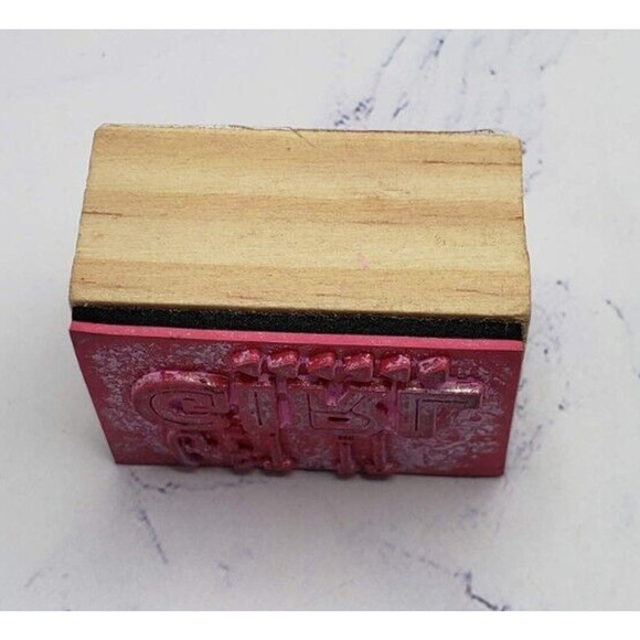 Get It Girl Script Motivational Wood Mounted Rubber Stamp - Picture 2 of 7